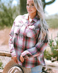 Harper Plaid Flap Up Shacket