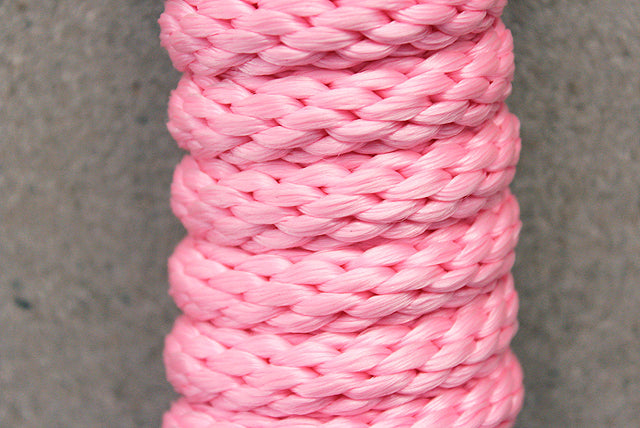 Horse Roping Lead Rope Riding Poly Blue Black White 1/4&quot;X8 Ft Snaps