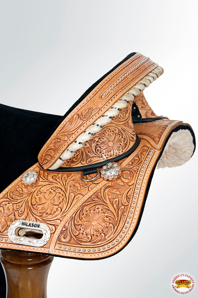 Hilason Western Horse Treeless Trail Barrel Saddle American Leather