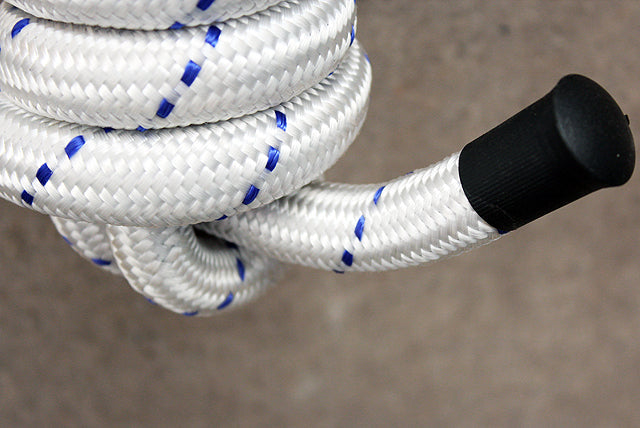 Horse Roping Lead Rope Riding Poly Blue Black White 1/4&quot;X8 Ft Snaps