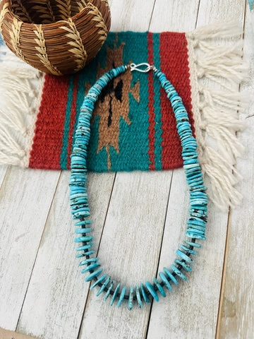 Navajo Turquoise & Heishi Beaded Necklace 19”