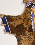 Hilason Bull Riding Light Natural Hair On Leather Rodeo Chaps