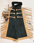 Hilason Bull Riding Light Natural Hair On Leather Rodeo Chaps