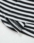 Stripe Thermal Knit Drop Shoulder Top