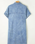 Makayla Loose Medium Wash Chambray Dress
