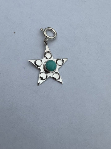 Sterling Silver and Turquoise Star Charm