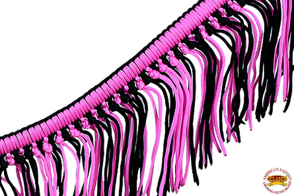 Horse Breast Collar Flat Braided Paracord With Fringes By Hilason
