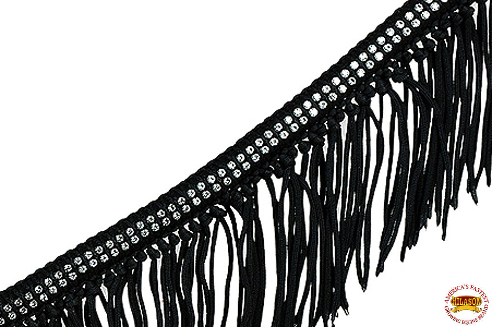 Hilason Horse Flat Braided Paracord Crystal Fringes Breast Collar