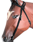 Black Horse Bridle Headstall Flat Braided Paracord By Hilason