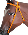 Black Horse Bridle Headstall Flat Braided Paracord By Hilason