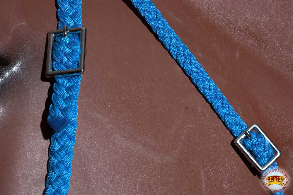 Black Horse Bridle Headstall Flat Braided Paracord By Hilason