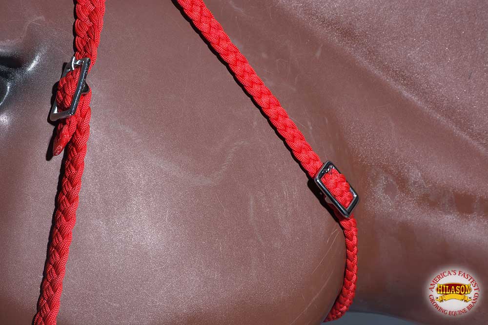 Black Horse Bridle Headstall Flat Braided Paracord By Hilason