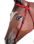 Black Horse Bridle Headstall Flat Braided Paracord By Hilason