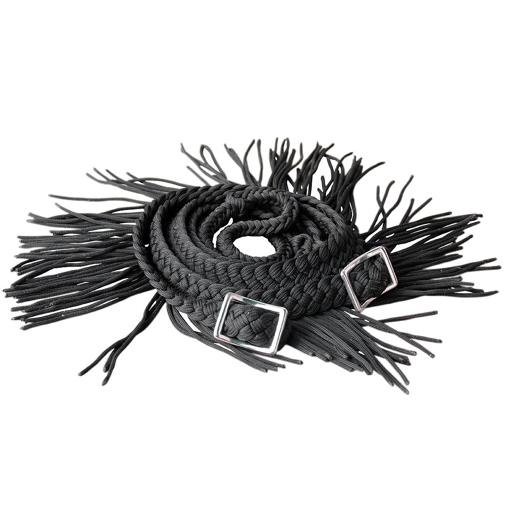 1&quot; X 8Ft Hilason Braided Poly Barrel Horse Racing Reins Flat Grip Knots