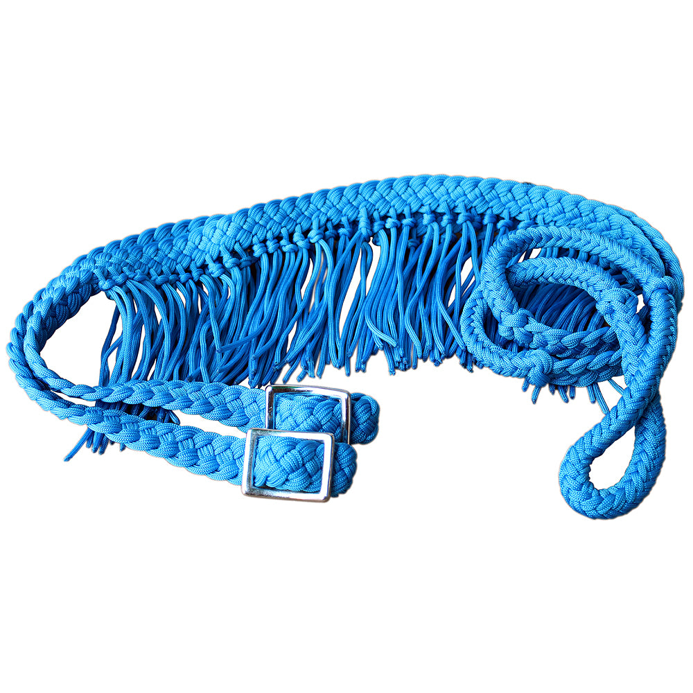 1&quot; X 8Ft Hilason Braided Poly Barrel Horse Racing Reins Flat Grip Knots