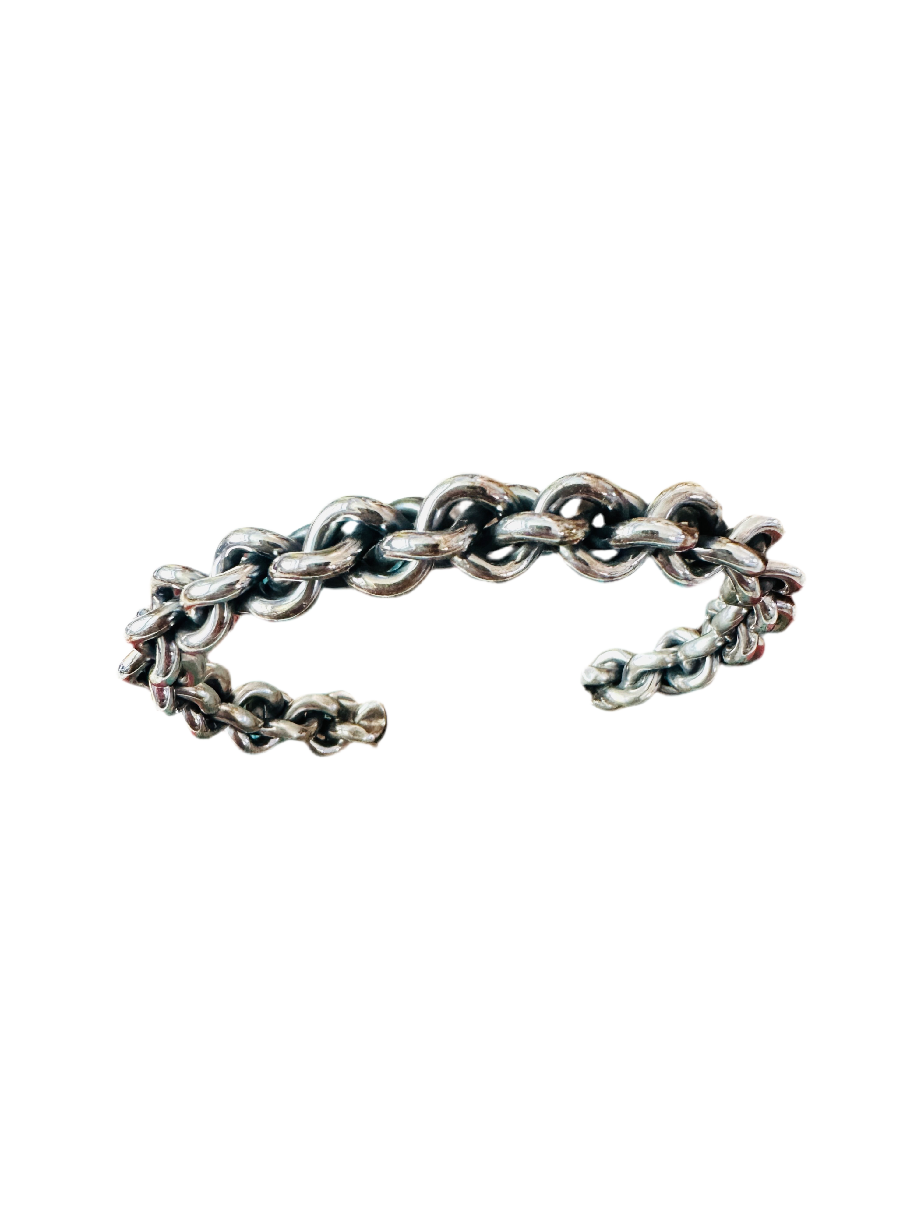 Navajo Sterling Silver Chain Cuff Bracelet
