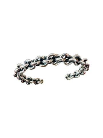 Navajo Sterling Silver Chain Cuff Bracelet