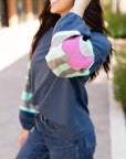 Sara Flower Raglan Sleeve Top