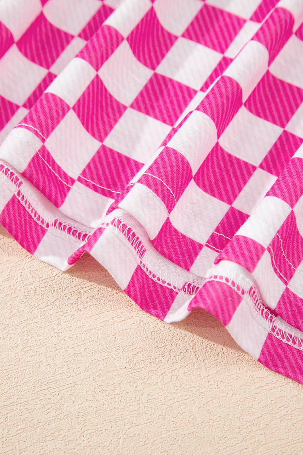 Checkerboard T Shirt and High Waist Skorts Set