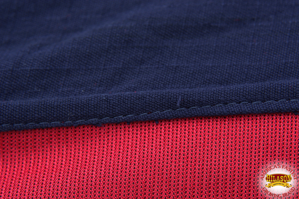 Hilason Western Horse Light Weight Comfort Durable Poly Fly Sheet Navy Blue &amp; Red