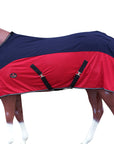 Hilason Western Horse Light Weight Comfort Durable Poly Fly Sheet Navy Blue & Red