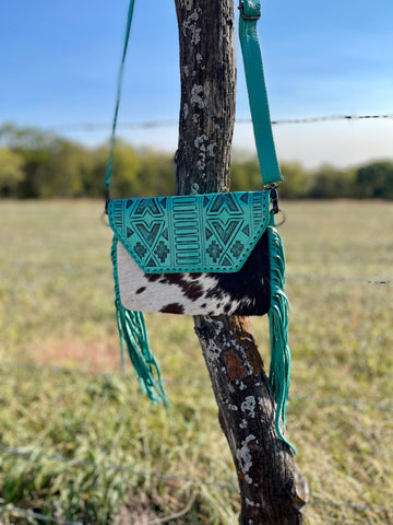 Tooled In Turquoise Crossbody