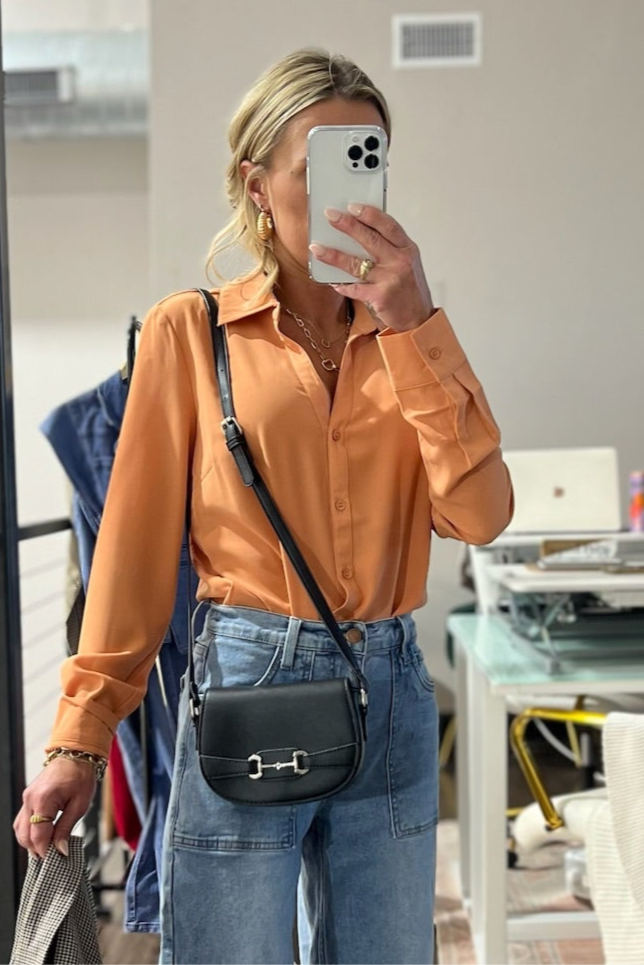 The Shea Staple Top in Mango