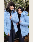 Ice Blue Duck Down Riding Jacket