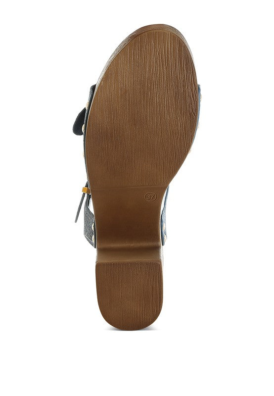 The Dakota Studded Denim Clog