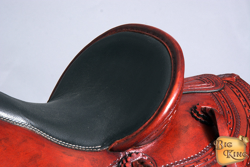 Western Horse Wade Saddle American Leather Ranch Roping Mahogany