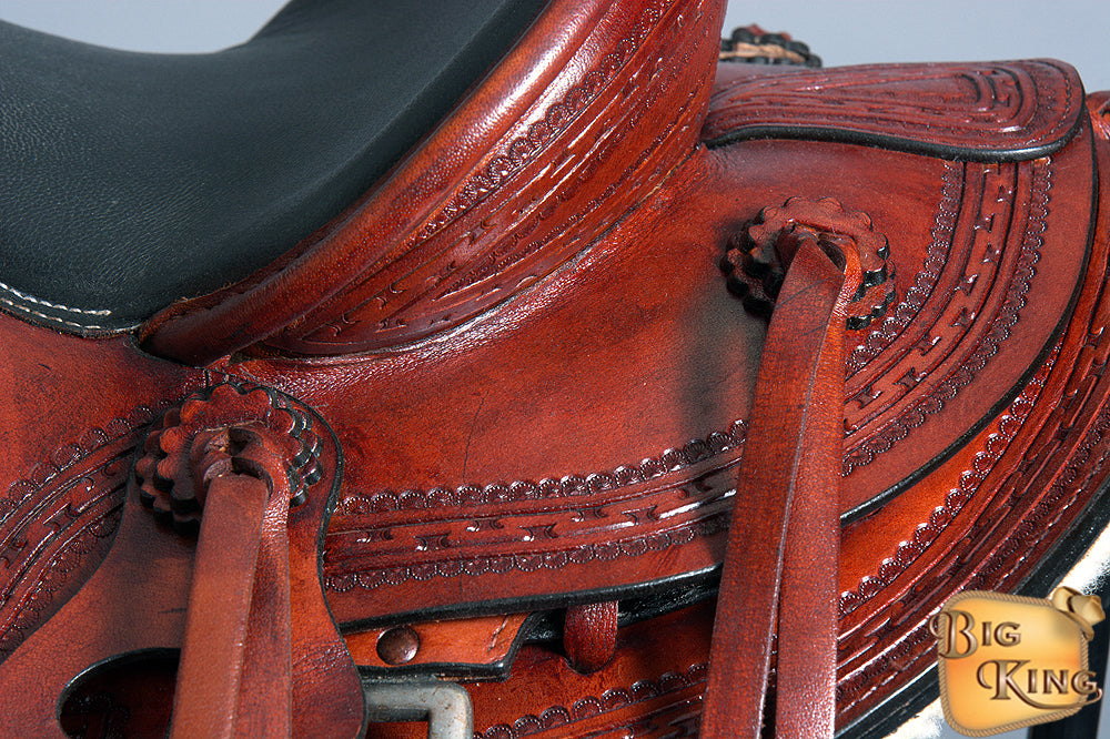 Western Horse Wade Saddle American Leather Ranch Roping Mahogany