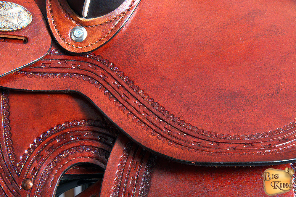 Western Horse Wade Saddle American Leather Ranch Roping Mahogany