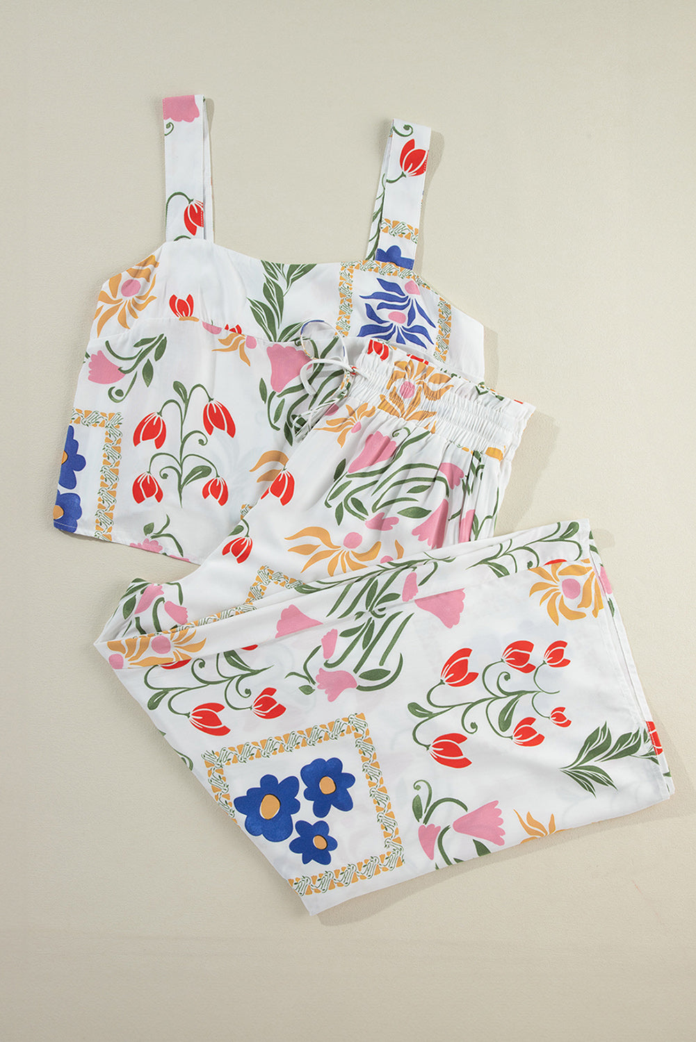 Lakelynn Square Neck Tank and Wide Leg Pants Set
