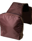Hilason Western Horse Tack Quilted Saddle Bag Zipper Closure Pockets Black