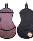 Hilason Horse Tack Fleece English Saddle Seat Cover Brown Foam Padded