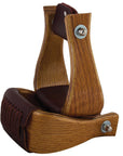 Hilason Western Tack Saddle Horse Wood Bell Stirrups Pair