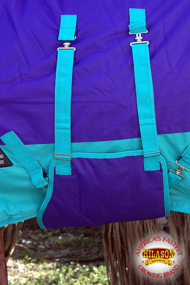 Hilason 1200D Winter Waterproof Horse Turnout Blanket Belly Wrap Purple