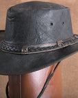 L M S Xl Hilason Hand Made Genuine Nubic Leather Crushable Hat 3 In Brim