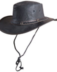 L M S Xl Hilason Hand Made Genuine Nubic Leather Crushable Hat 3 In Brim