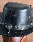 L M S Xl Hilason Hand Made Split Antique Leather Crushable Hat 3 In Brim