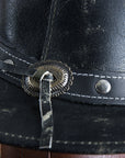 L M S Xl Hilason Hand Made Split Antique Leather Crushable Hat 3 In Brim