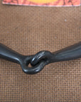 5" Hilason Western Sweet Iron Ring Stainless Steel Horse Black Mouth Bit