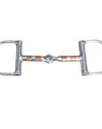 5" Hilason Horse Stainless Steel Horse Mouth Dee Bit W/ Red Copper Ring