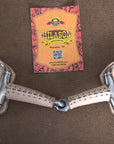 5" Hilason Western Leather Covered Horse Mouth Bit W/ Jointed Steel Mouth