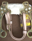 Hilason Solid Brass Horse Mouth Hackamore Bit W/ Natural Leather