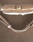 Hilason Solid Brass Horse Mouth Hackamore Bit W/ Natural Leather