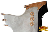 Hilason Pro Rodeo Bronc Bull-Riding Smooth Leather Chinks