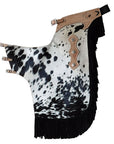 Hilason Western Pro Rodeo Bronc Bull Riding Leather Chinks Chaps