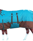 Hilason 1200D Winter Waterproof Horse Turnout Blanket Belly Wrap Turquoise