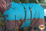 Hilason 1200D Winter Waterproof Horse Turnout Blanket Belly Wrap Turquoise